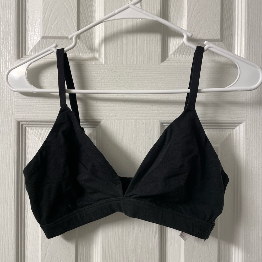YITTY Black Triangle Bralette with Adjustable Straps